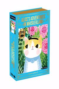 Alice's Adventures in Whiskerland Bookish Cats 100 Piece Puzzle