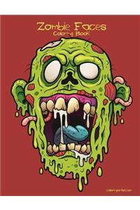 Zombie Faces Coloring Book