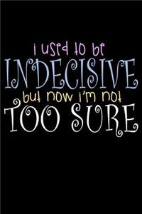 I Used To Be Indecisive By Now I'm Not Too Sure