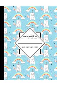 Composition Notebook Wide Ruled Lined Paper