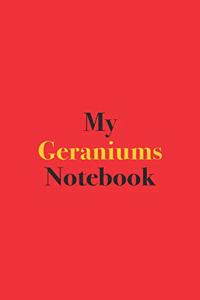 My Geraniums Notebook