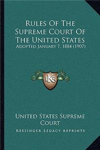 Rules Of The Supreme Court Of The United States