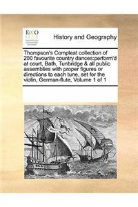 Thompson's Compleat Collection of 200 Favourite Country Dances