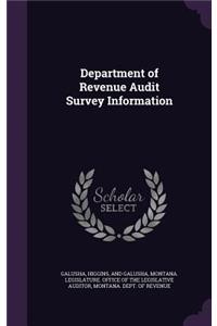 Department of Revenue Audit Survey Information