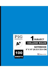 1 Subject College Ruled Notebook