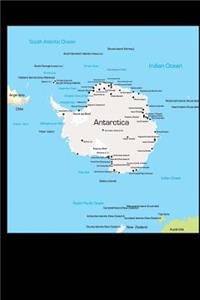 Map of Antarctica Journal: 150 Page Lined Notebook/Diary