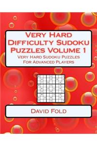 Very Hard Difficulty Sudoku Puzzles Volume 1