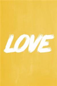Pastel Chalkboard Journal - LOVE (Yellow)