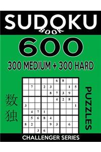 Sudoku Book 600 Puzzles, 300 Medium and 300 Hard