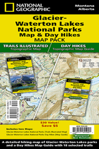 Glacier-Waterton Lakes Day Hikes & National Parks Maps [Map Pack Bundle]