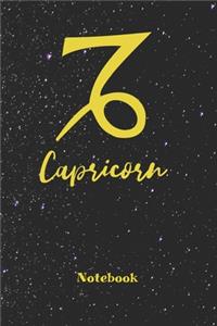 Capricorn Zodiac Sign Notebook