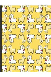 Five Year Monthly Planner and Calendar 2020-2024: White and Tan Llama Dancing and Jumping on Yellow Background Cover. Perfect Date Schedule Journal for All Ages.