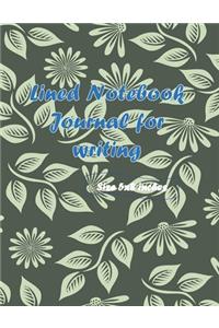 Lined notebook Journal size 8.5x11 inches - 110 pages for creative writing