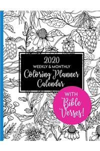 2020 Weekly & Monthly Coloring Planner Calendar