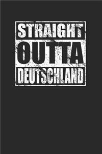 Straight Outta Deutschland 120 Page Notebook Lined Journal for German Pride Heritage