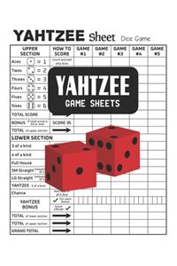 Yahtzee Game Sheets