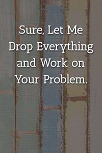 Sure, Let Me Drop Everything and Work on Your Problem. Notebook