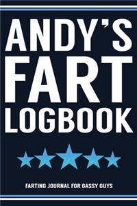 Andy's Fart Logbook Farting Journal For Gassy Guys