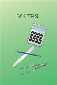 Notebook with squared paper 240 pages, 6x9 School Notebook, bilateral, two-sided, Maths, Chemistry