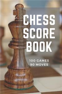 Chess Score Book 100 Games 90 Moves