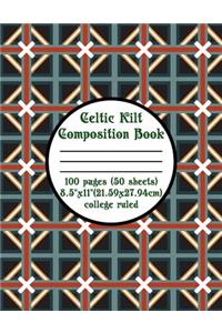 Celtic Kilt Composition Book