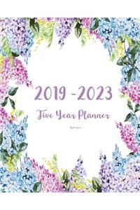 2019-2023 Five Year Planner- Hydrangeas