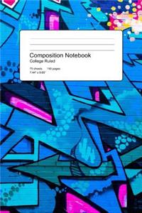Street Art Composition Notebook 150 Pages 75 Sheets