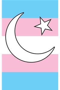 Muslim Star & Crescent Transgender Pride Flag - Lined Notebook