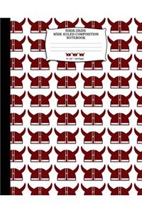 Norse Viking, Wide Ruled Composition Notebook. 8x 10. 120 Pages