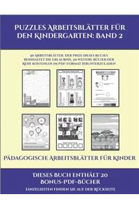 Pädagogische Arbeitsblätter für Kinder (Puzzles Arbeitsblätter für den Kindergarten