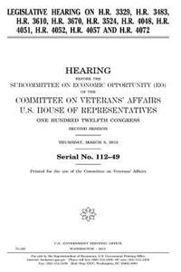 Legislative hearing on H.R. 3329, H.R. 3483, H.R. 3610, H.R. 3670, H.R. 3524, H.R. 4048, H.R. 4051, H.R. 4052, H.R. 4057, and H.R. 4072
