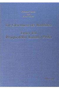 Die Gleichnisse Der Rabbinen, - Erster Teil: Pesiqta Derav Kahana (Pesk)