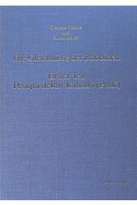 Die Gleichnisse Der Rabbinen, - Erster Teil: Pesiqta Derav Kahana (Pesk)