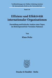 Effizienz Und Effektivitat Internationaler Organisationen