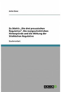 Zu Stiehls "Die drei preussischen Regulative. Die realgeschichtlichen Hintergründe und die Wirkung der Stiehlschen Regulative