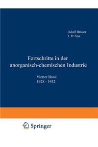 Fortschritte in der anorganisch-chemischen Industrie
