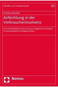Anfechtung in Der Verbraucherinsolvenz