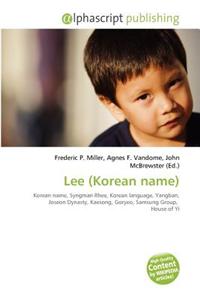 Lee (Korean Name)
