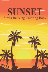 Sunset stress Reliving Coloring Book