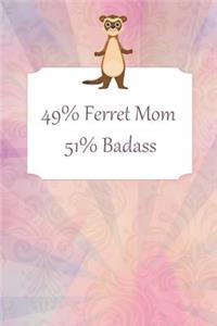 Thick Journal - Notebook (120 Pages) - Ferret Mom, Ferret Gifts