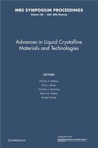 Advances in Liquid Crystalline Materials and Technologies: Volume 709