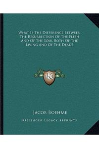 What Is the Difference Between the Resurrection of the Flesh and of the Soul Both of the Living and of the Dead?