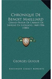 Chronique de Benoit Mailliard