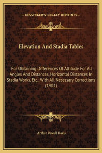 Elevation And Stadia Tables