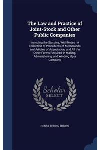 Law and Practice of Joint-Stock and Other Public Companies