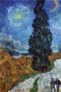 Vincent van Gogh's 'Road with Cypress and Star' Art of Life Journal (Lined)