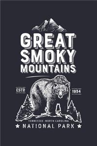 Great Smoky Mountains National Park ESTD 1934 Tennessee North Carolina