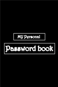 My Personal Password book, Removable Cover Band for Security, An Organizer for All Your Passwords and Shit, Password Journal