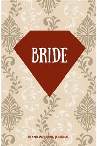 Bride Small Size Blank Journal-Wedding Planner&To-Do List-5.5