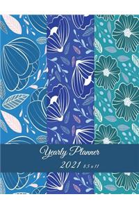 Yearly Planner 2021 8.5 x 11